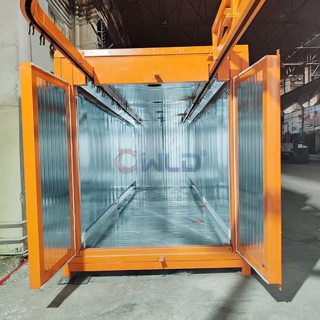 Manual Powder Coating Spray Booth And Curing Oven With Conveyor System manufacturers