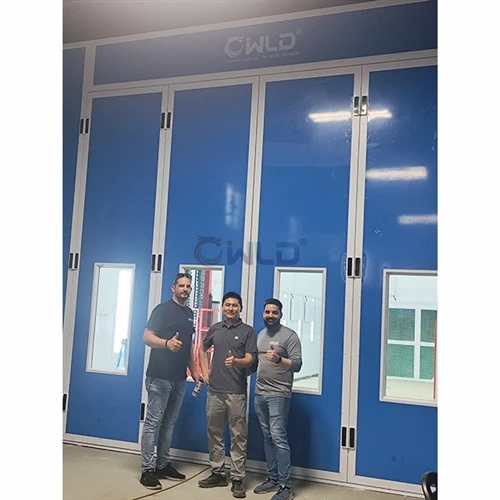 WLD Brand Big Semi Draft Paint Spray Booth Installat fl-Amerika